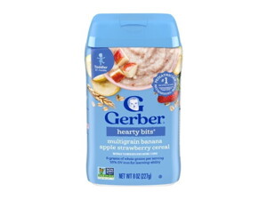 GERBER Hearty Bits MultiGrain Banana Apple Strawberry Cereal